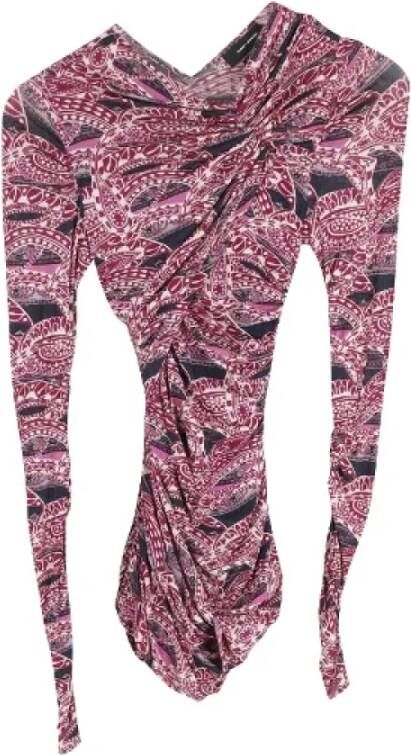 Isabel Marant Pre-owned Rosa Mesh Paisley Top Roze Dames