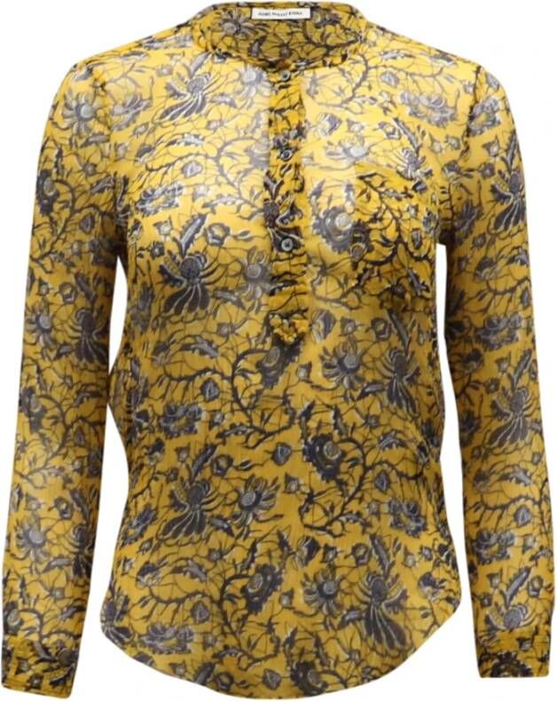 Isabel Marant Pre-owned Roundneck Buttondown Blouse Geel Dames