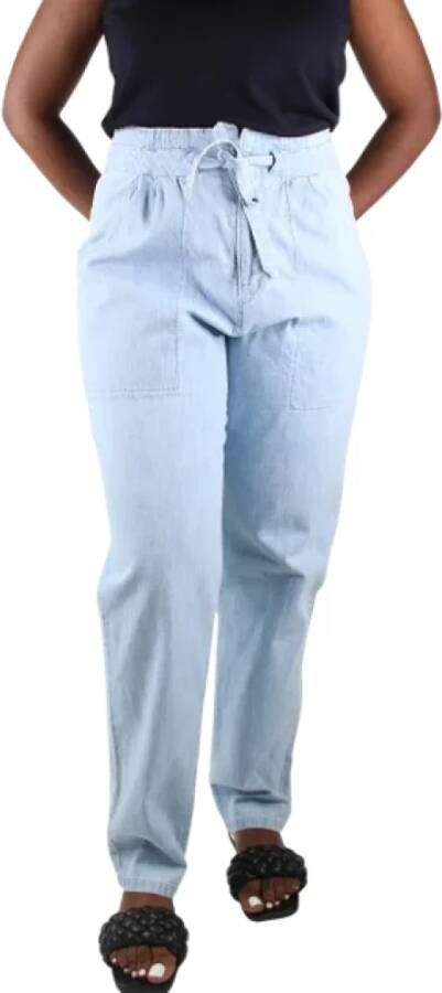 Isabel Marant Pre-owned Tweedehands Katoenen Shorts-Rokken Blauwe Trekkoord Jeans Blauw Dames