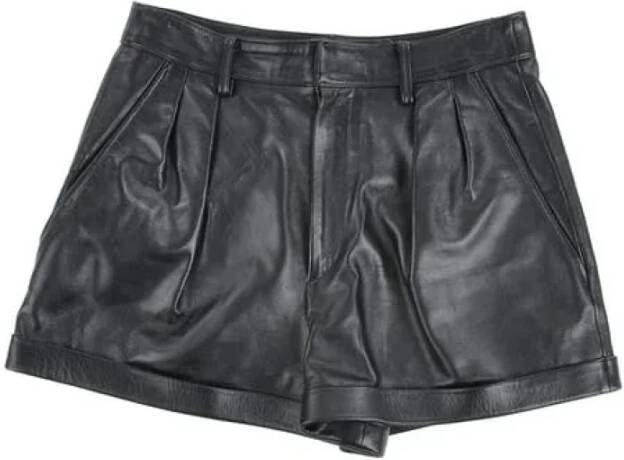 Isabel Marant Pre-owned Tweedehands Leren Shorts-Rokken Zwart Dames