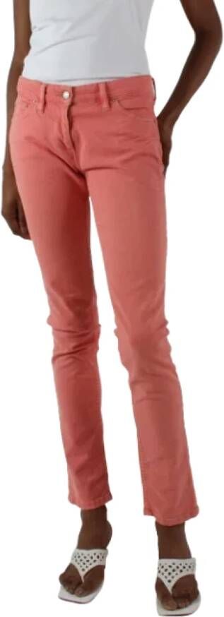 Isabel Marant Pre-owned Tweedehands Roze Skinny Fit Jeans van Katoen Roze Dames