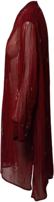 Isabel Marant Pre-owned Viscose jurk met strepen Rood Dames