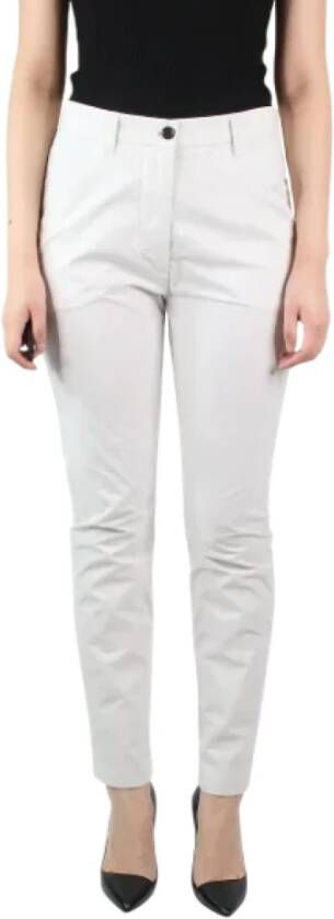 Isabel Marant Pre-owned Witte broek met hoge taille van katoen White Dames