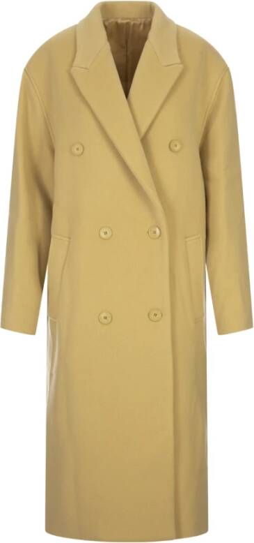 Isabel marant Single-Breasted Coats Yellow Dames