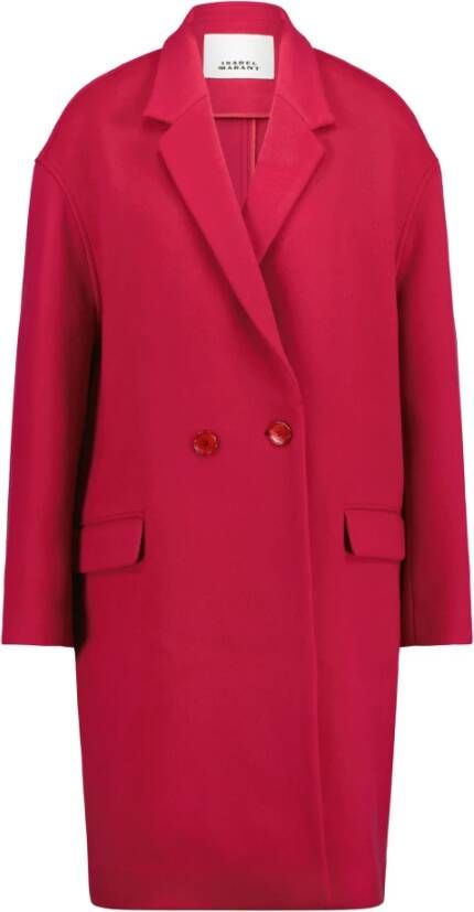 Isabel marant Single-Breasted Coats Roze Dames
