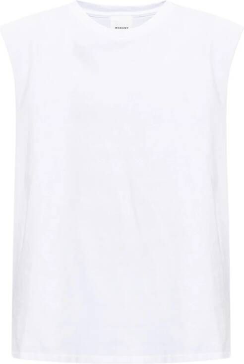 Isabel marant Yvan Logo T-shirt White Heren