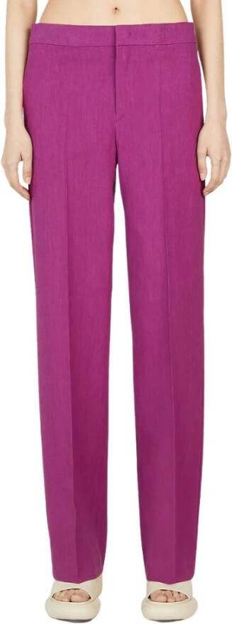 Isabel marant Straight Trousers Purple Dames