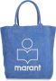 Isabel marant Logo Yenky Tote Bag met Contrasterend Borduurwerk Blue Beige Dames - Thumbnail 1