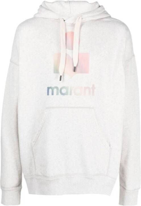 Isabel marant Witte Sweatshirt met Maxi Logo Wit Heren