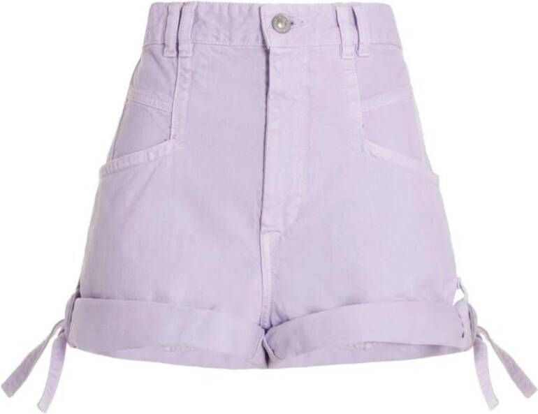 Isabel marant Denim Bermuda Shorts Vrouwen Casual Gelegenheid Purple Dames