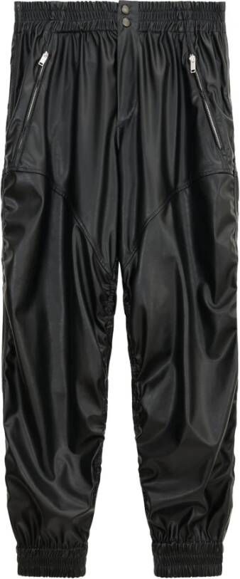 Isabel marant Zwarte Bolena Broek met Zijzakken en Voorkant Rits Zwart Dames