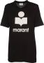 Isabel marant Zwart Linnen Logo Crew Neck T-Shirt Black Heren - Thumbnail 1