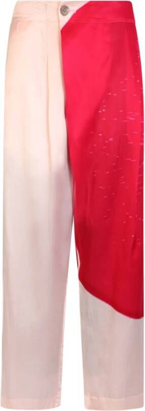 Issey Miyake Brede jeans Roze Dames