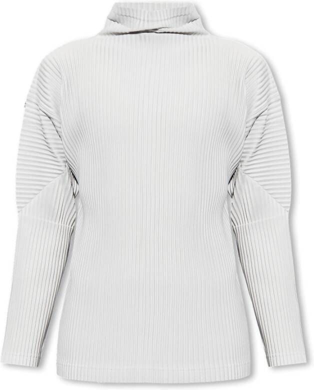 Issey Miyake Geplooide coltrui Gray Heren