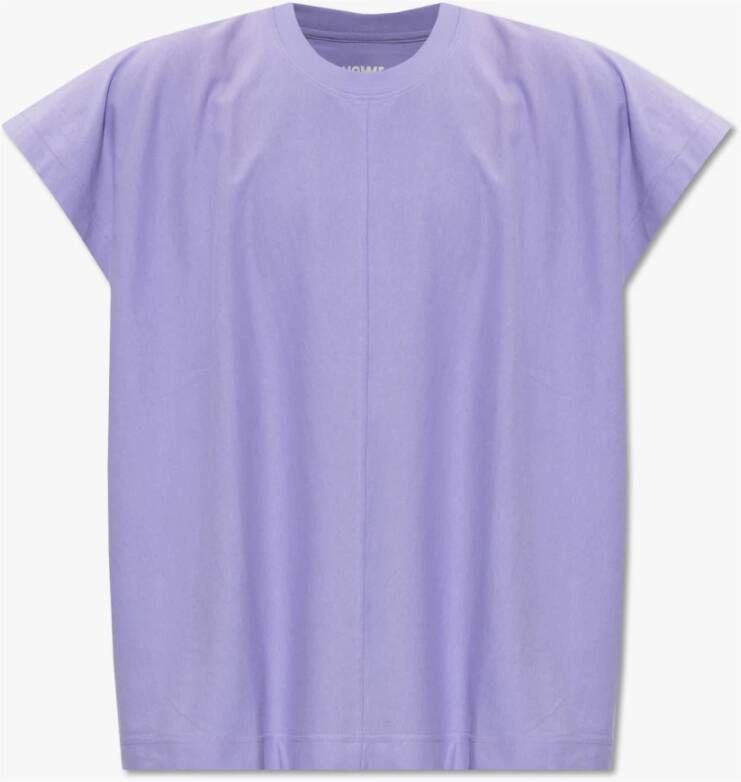 Issey Miyake Katoenen T-shirt Purple Heren