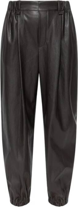 Issey Miyake Leather Trousers Bruin Dames