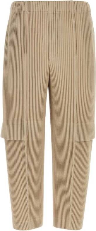 Issey Miyake Leather Trousers Bruin Heren