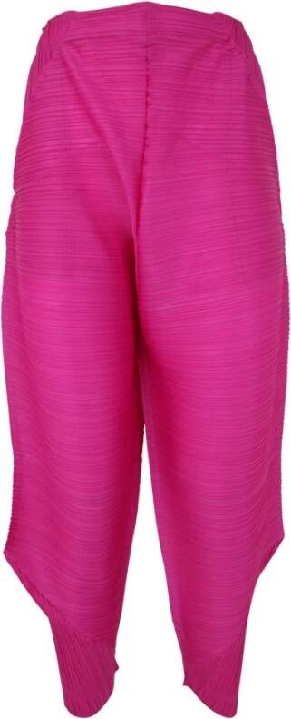 Issey Miyake Leather Trousers Roze Dames