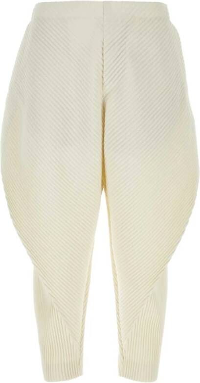 Issey Miyake Leather Trousers White Heren