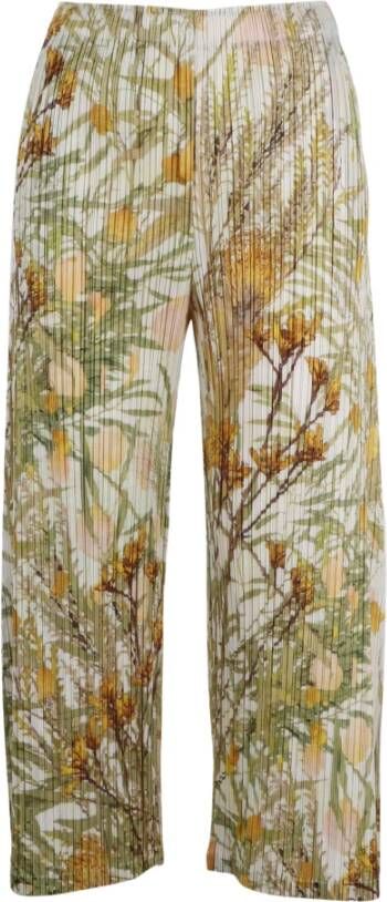 Issey Miyake Slim-fit Trousers Groen Dames