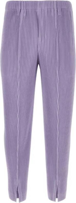 Issey Miyake Slim-fit Trousers Purple Heren