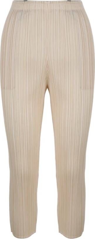 Issey Miyake Slim-fit Trousers Roze Dames