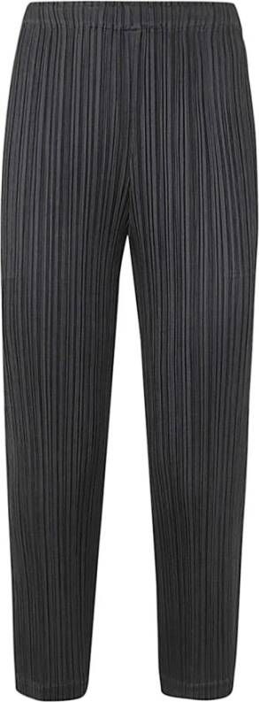 Issey Miyake Straight Trousers Zwart Dames