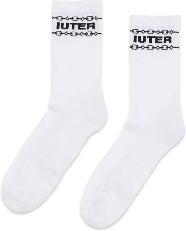 Iuter Witte Chain Sokken Pak van 1 White Heren