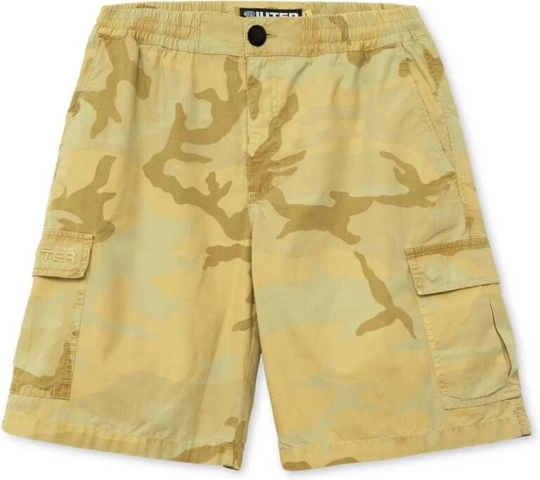 Iuter Cargo Camo Shorts Beige Heren