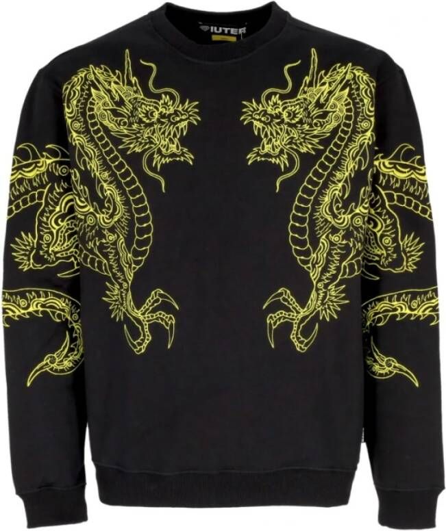 Iuter Crewneck Sweatshirt Dragon Zwart Heren