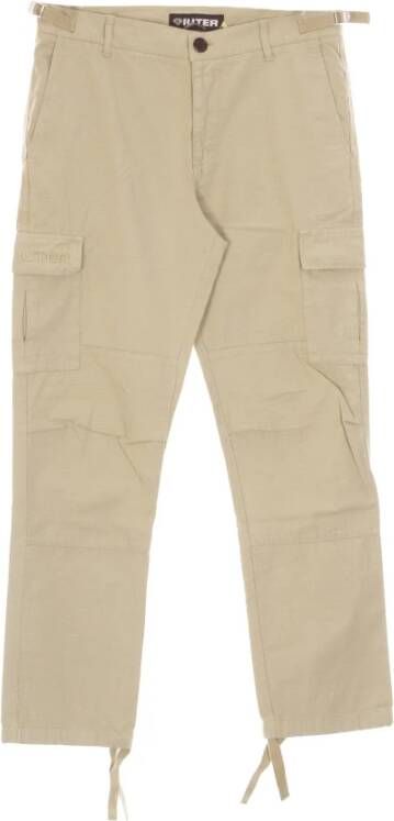 Iuter Cropped Trousers Beige Heren