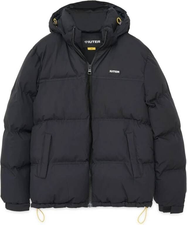 Iuter Heren Puff Jas Zwart Polyester Black Heren