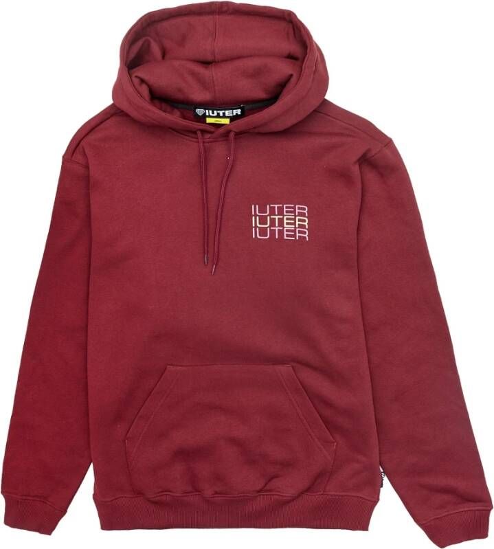 Iuter Hoodie met schedelprint Bordeaux Rood Heren