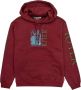 Iuter Burgundy World Hoodie met Kangaroo Zak Red Heren - Thumbnail 1