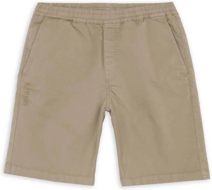 Iuter Beige Jogger-Style Casual Shorts Beige Heren