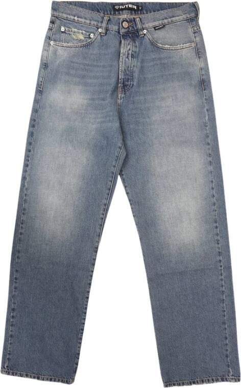 Iuter Straight Jeans Blauw Heren