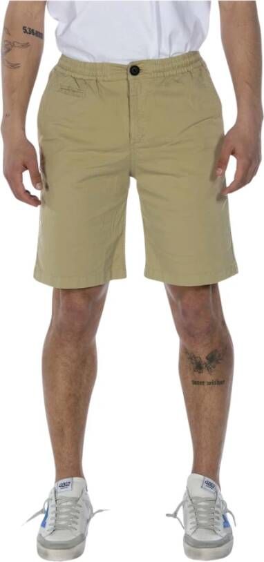 Iuter Beige Jogger Shorts Lichtgewicht Stof Beige Heren
