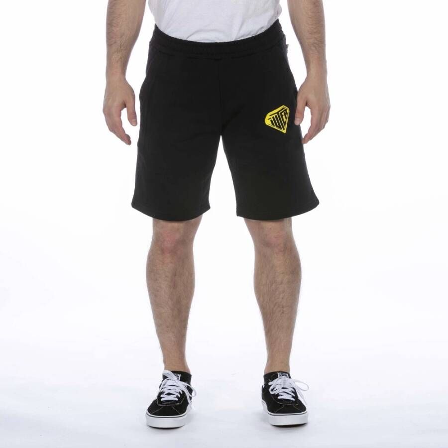 Iuter Zwarte Stencil Sweatshorts Black Heren