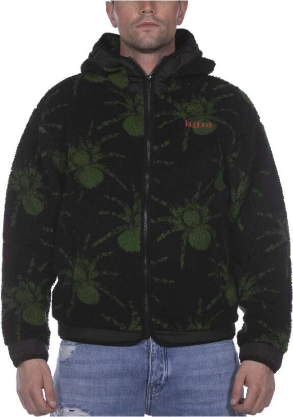 Iuter Spider Fur Zip Hoodie Zwart Black Heren