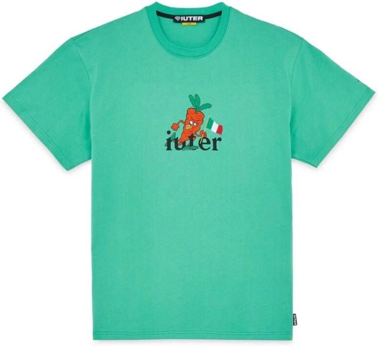 Iuter Smaragd Racing Wortel Tee Heren T-Shirt Green Heren
