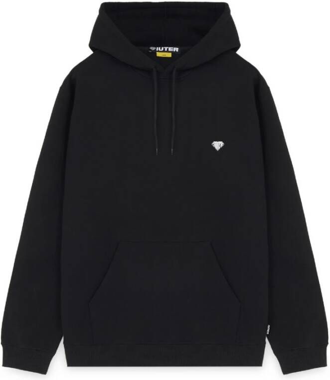 Iuter Italiaanse stijl zware katoenen hoodies Black Heren