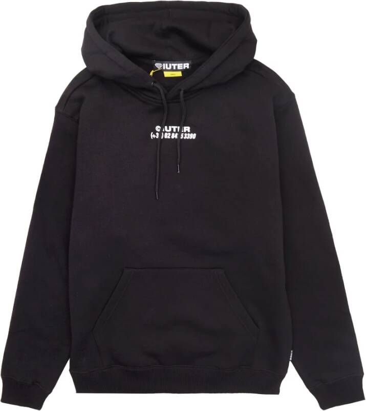 Iuter Zwarte Paarden Hoodie Mannen Sweatshirt Black Heren