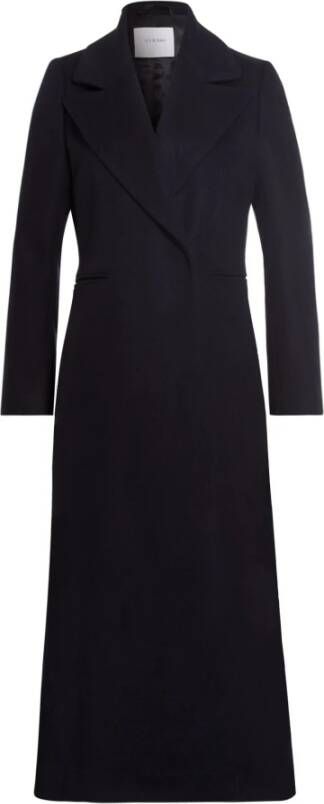 IVY OAK Zachte Maxi Double-Breasted Jas Blue Dames