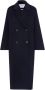 IVY OAK Midi Wollen Jas Knoopsluiting Oversized Blue Dames - Thumbnail 1