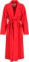 IVY OAK Wollen jas met riem en opgestikte zakken Rood Dames - Thumbnail 1
