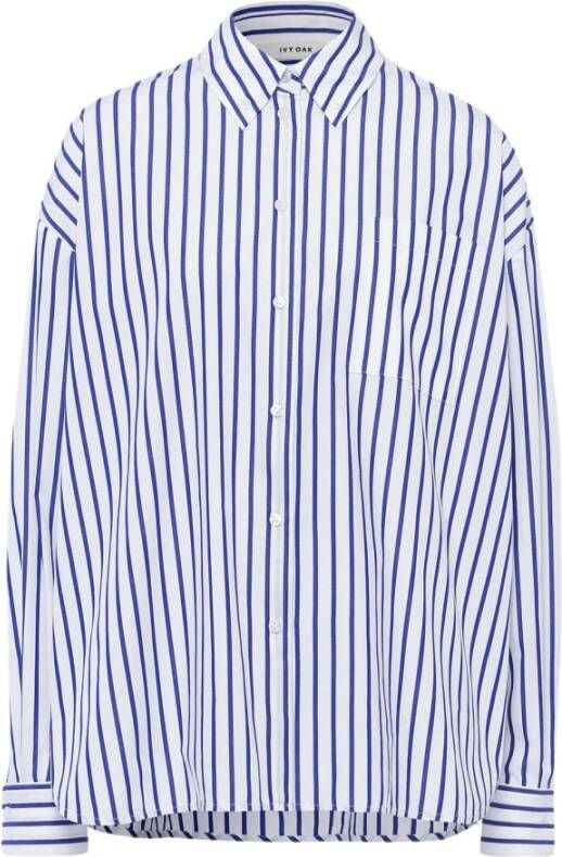 IVY OAK Gestreepte Katoenen Oversized Blouse Multicolor Dames
