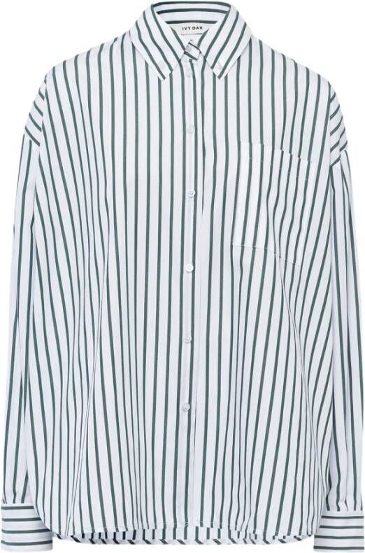 IVY OAK Gestreepte Katoenen Oversized Blouse Multicolor Dames