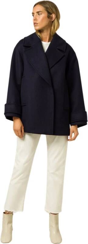 IVY OAK Single-Breasted Coats Blauw Dames