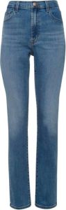 J Brand Teagan High Rise Straight Uncharted Jeans Blauw Dames