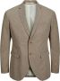 JACK & JONES PREMIUM gemêleerd slim fit colbert JPRRIVIERA met linnen beige - Thumbnail 2